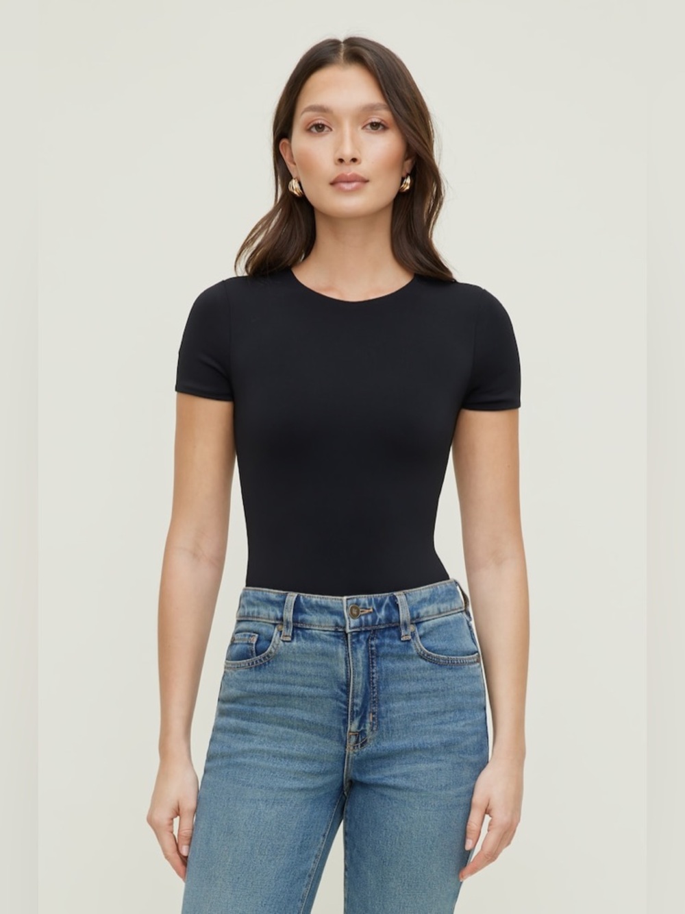Dynamite Black Sculpt Short Sleeve Bodysuit